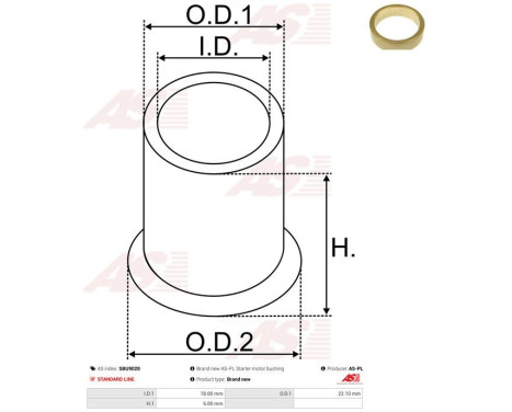 Bussning, startmotoraxel, bild 2