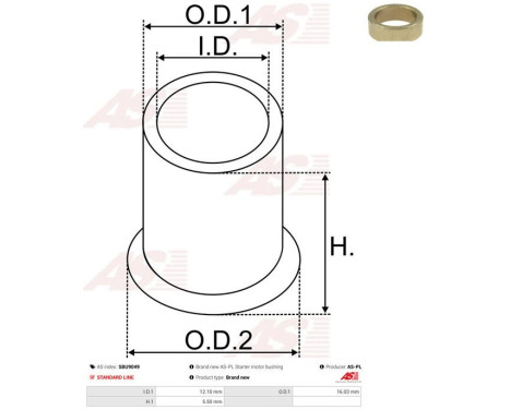 Bussning, startmotoraxel, bild 2