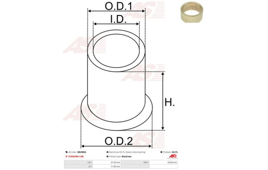 Bussning, startmotoraxel, bild 2