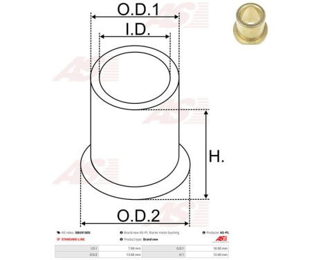 Bussning, startmotoraxel, bild 2