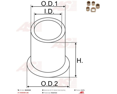 Bussning, startmotoraxel, bild 2