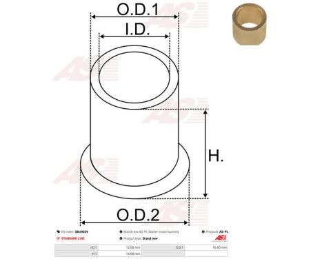 Bussning, startmotoraxel, bild 2