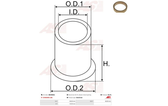 Bussning, startmotoraxel, bild 2