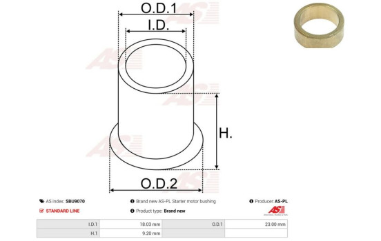Bussning, startmotoraxel, bild 2