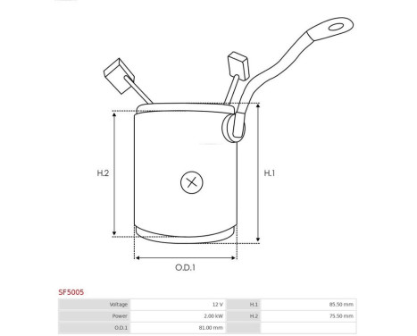 Exciterlindning, startmotor, bild 3