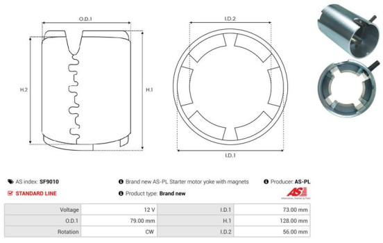 Exciterlindning, startmotor, bild 3