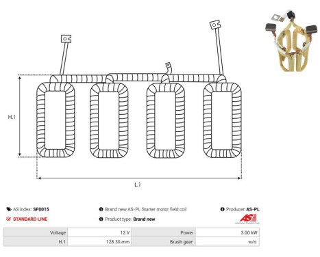 Exciterlindning, startmotor, bild 2
