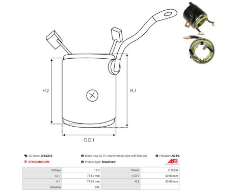 Exciterlindning, startmotor, bild 3