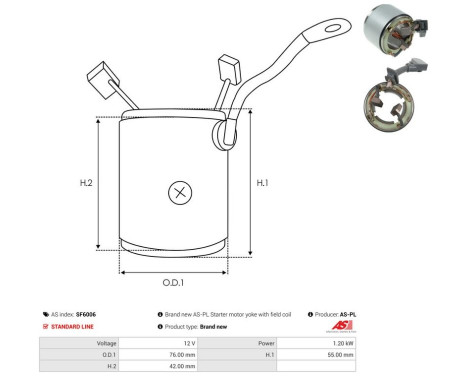 Exciterlindning, startmotor, bild 3