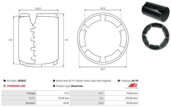 Exciterlindning, startmotor, bild 3