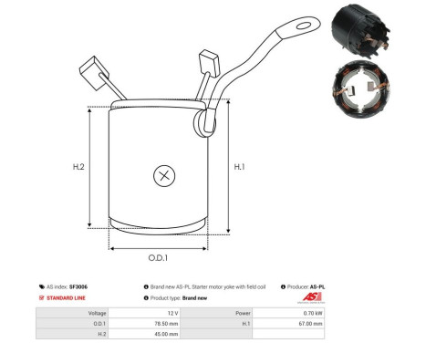 Exciterlindning, startmotor, bild 3