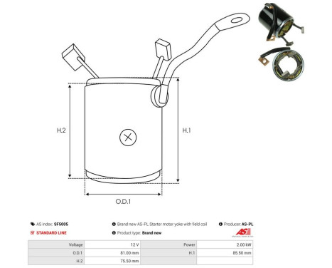 Exciterlindning, startmotor, bild 3