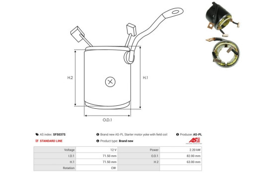 Exciterlindning, startmotor, bild 3