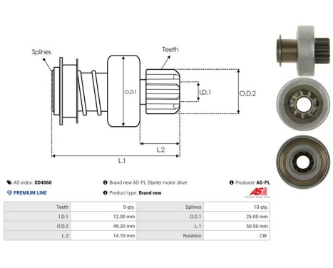 Frihjulsdrift, startmotor, bild 4