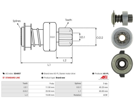 Frihjulsdrift, startmotor, bild 4
