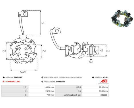 Hållare, kolborste, bild 2