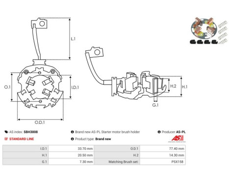 Hållare, kolborste, bild 2