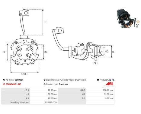 Hållare, kolborste, bild 2