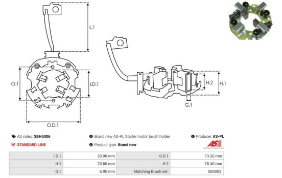 Hållare, kolborste, bild 2