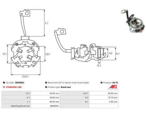 Hållare, kolborste, bild 2