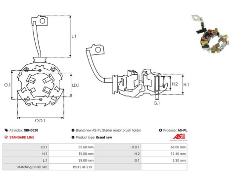 Hållare, kolborste, bild 2