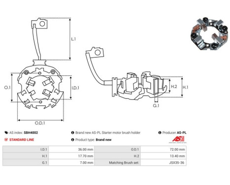 Hållare, kolborste, bild 2