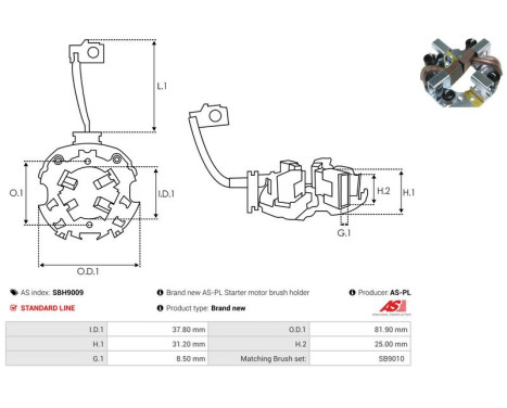 Hållare, kolborste, bild 2