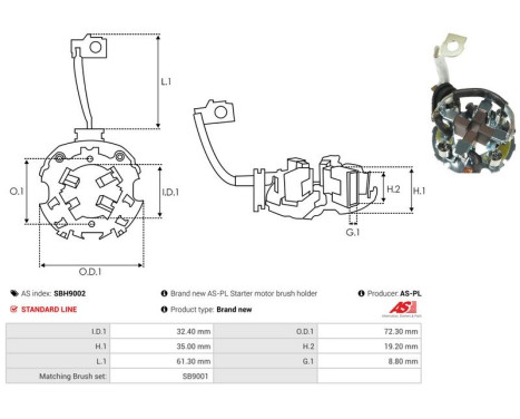 Hållare, kolborste, bild 2