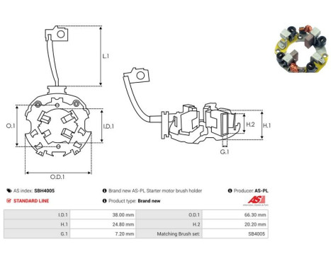 Hållare, kolborste, bild 2