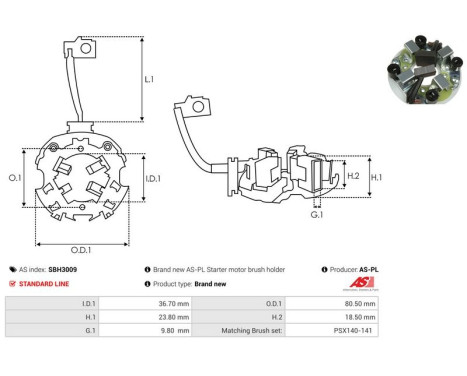 Hållare, kolborste, bild 2