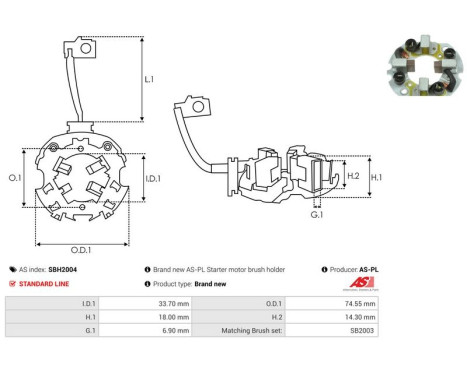Hållare, kolborste, bild 2