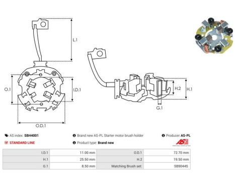 Hållare, kolborste, bild 2