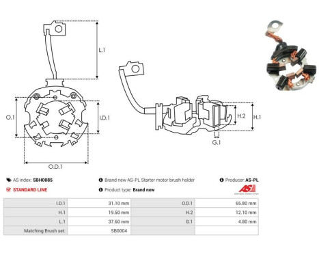 Hållare, kolborste, bild 2
