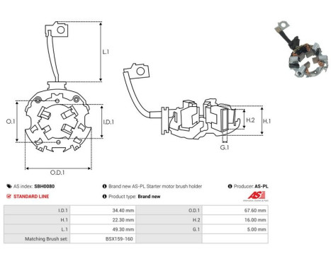 Hållare, kolborste, bild 2