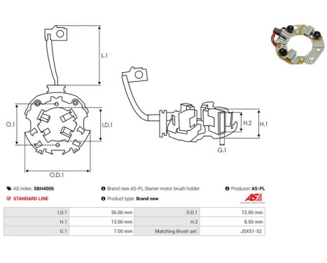 Hållare, kolborste, bild 2