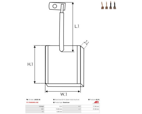 Kolborste, startmotor, bild 2