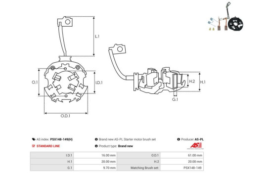Kolborste, startmotor, bild 2
