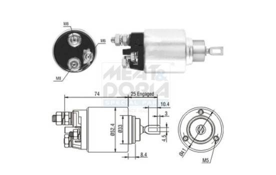 Magnetströmbrytare, startmotor