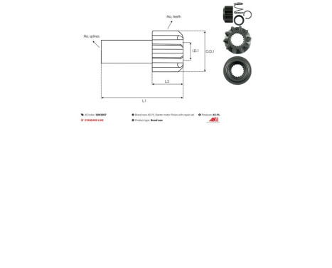 Reparationssats, startmotor, bild 4
