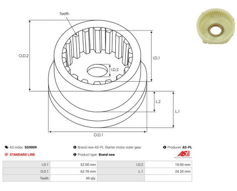 Reparationssats, startmotor, bild 2