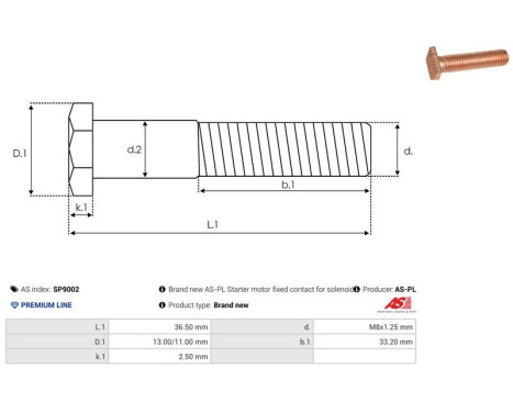 Reparationssats, startmotor, bild 2