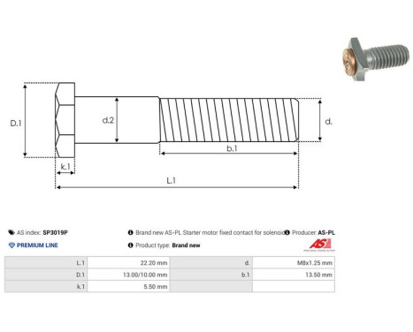 Reparationssats, startmotor, bild 2