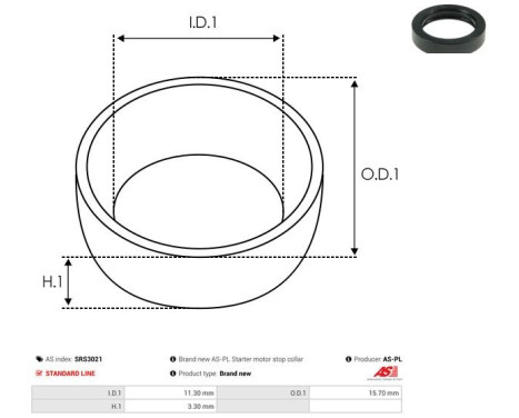 Reparationssats, startmotor, bild 2