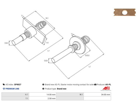 Reparationssats, startmotor, bild 2