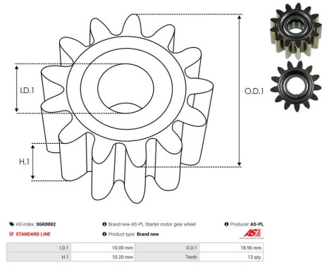 Reparationssats, startmotor, bild 3