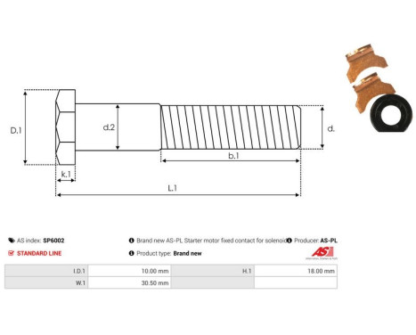 Reparationssats, startmotor, bild 2