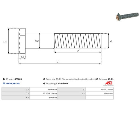 Reparationssats, startmotor, bild 2