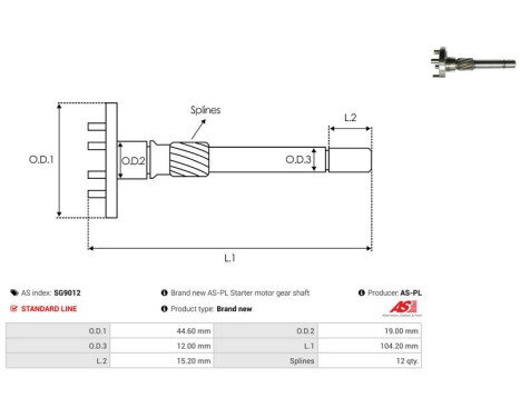 Reparationssats, startmotor, bild 2