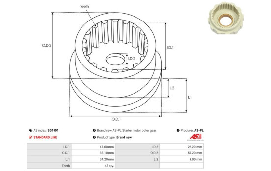 Reparationssats, startmotor, bild 2