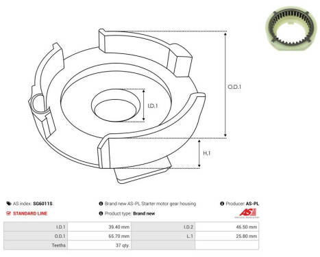 Reparationssats, startmotor, bild 2